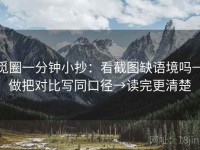 觅圈一分钟小抄：看截图缺语境吗→做把对比写同口径→读完更清楚