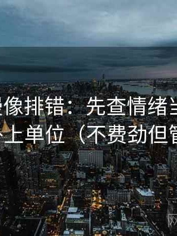 风车动漫像排错：先查情绪当理由吗，再补上单位（不费劲但管用）