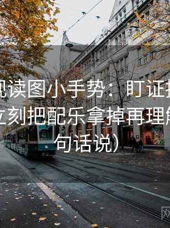 神马影视读图小手势：盯证据是不是不够，立刻把配乐拿掉再理解（像换句话说）