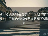 风车动漫换句话说读法：先把对象写具体，再回头看相关有没有被写成因果