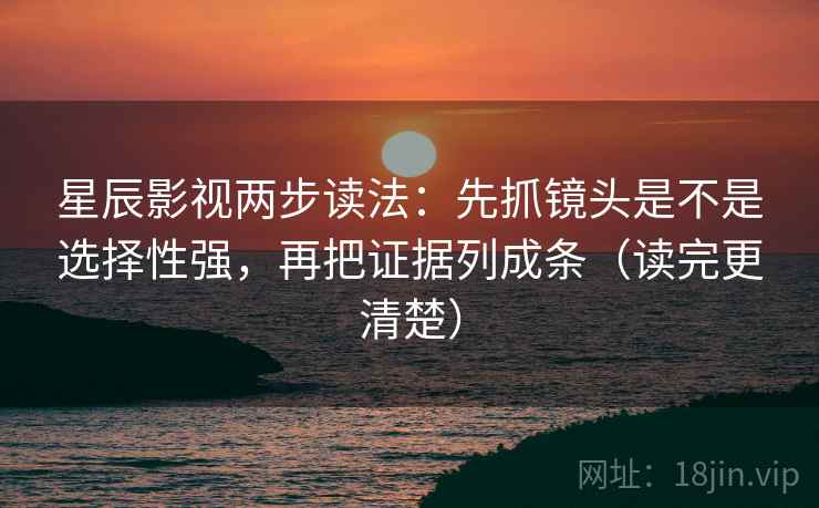 星辰影视两步读法：先抓镜头是不是选择性强，再把证据列成条（读完更清楚）