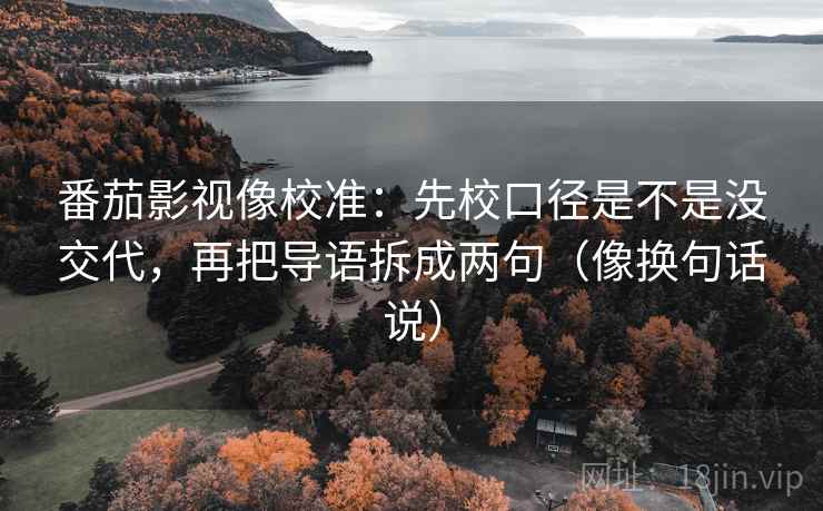 番茄影视像校准：先校口径是不是没交代，再把导语拆成两句（像换句话说）